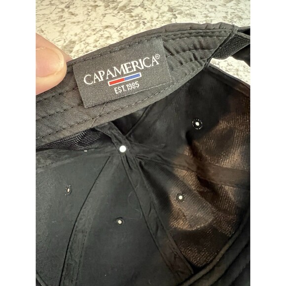 Groupon Promotional Black Baseball Hat Cap One Size Adjustable Closure - Picture 3 of 4